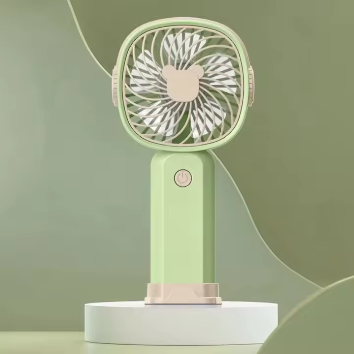 Ventilador Portátil USB Mini Con Soporte Para Escritorio Función Multi-Funcional Para Estudiantes Y Uso Exterior Ventilador Eléctrico Portátil De Plástico Para Refrescar El Ambiente En Casa - 1