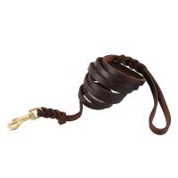 Correa De Perro De Cuero Genuino 2/3M Para Entrenamiento Y Caminar Resistente Y Suave Para Perros Medianos Y Grandes Color Marrón - details 8