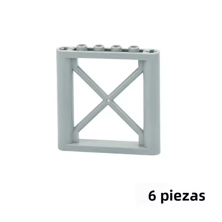 6PCS Bloques De Construcción 6x6 Puntos Marco De Soporte Columna De Pared Bloques Educativos Compatible Con 64448 Juguetes Para Niños De 6 a 12 Años - 1