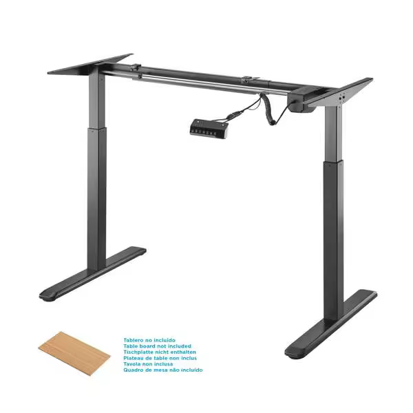 Aisens bastidor de escritorio motorizado - altura ajustable con panel de control - 80kg - color negro - 1