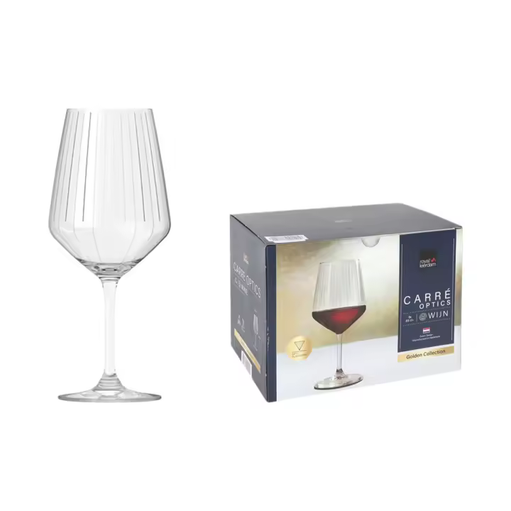 Set de copas de vino Inde Carre optics ø 9,8 x 22,2 cm 650 ml 6 Piezas - 1