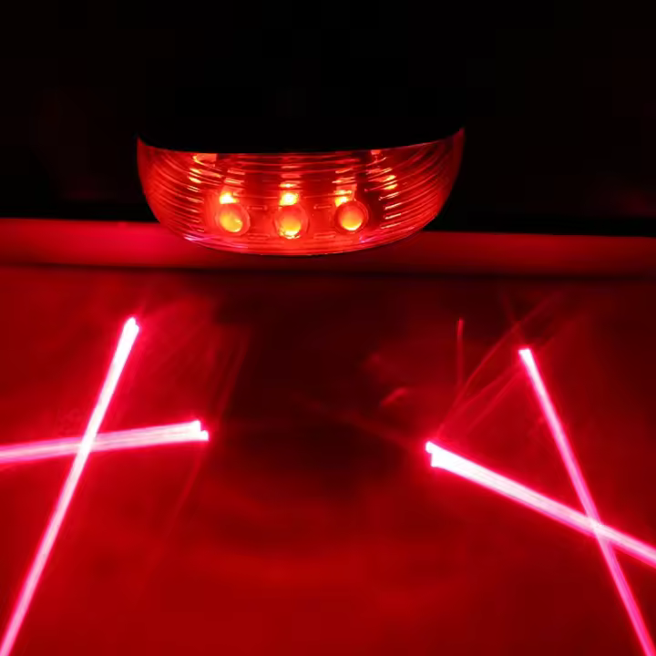 Luz Trasera De Bicicleta LED Con 2 Láseres Y 5 LEDs Impermeable Seguridad Advertencia Luz Trasera MTB Para Ciclismo - 1