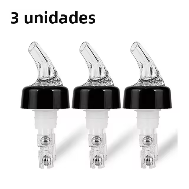 Triturador Automático De Botella De 1 Oz (30 mL) Pack De 3 Dispensador De Cócteles Y Vino Medidor Rápido Para Bebidas - 1