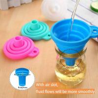 Funel De Silicona Ecológica Para Rellenar Botellas De Cocina Funel Colapsable Pequeño Para Líquidos Polvo - details 4