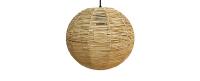 Fabrilamp - Colgante Orfeo 1xe27 Negro/natural Regx30x30cm Vegetal Marino - details 1