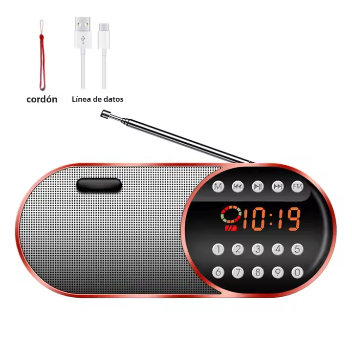 Tarjeta De Radio FM Multi-function Walkman Portátil Con Altavoz Bluetooth Y Reproductor De USB Speaker U-disk Para Música - 1