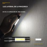 Linterna LED Recargable Portátil Con Zoom Ampliable Modos De Iluminación Para Camping Y Emergencias Resistente Al Agua Y Choque - details 3