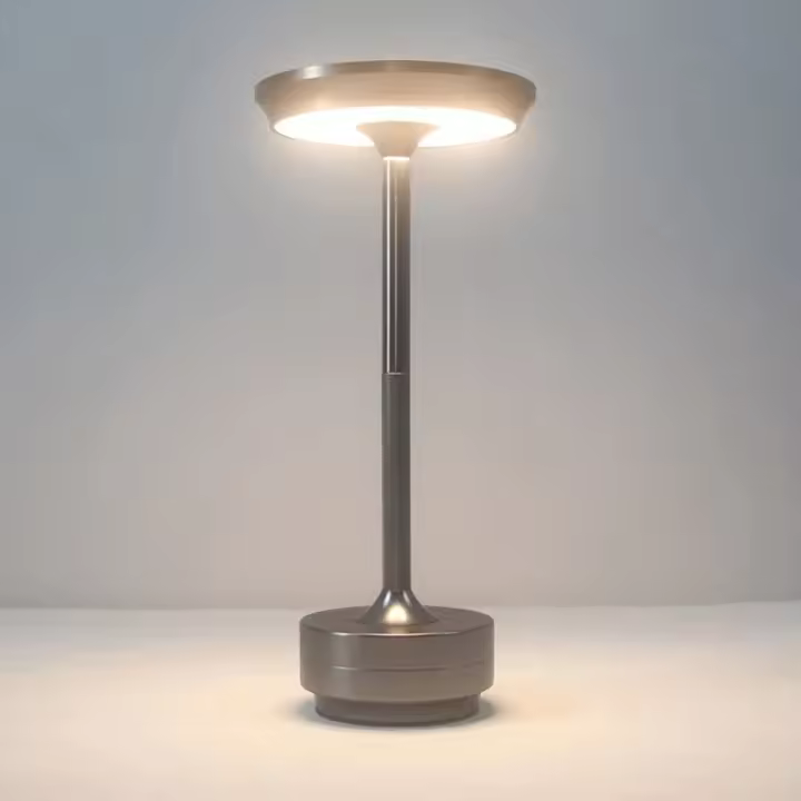 Lámpara De Escritorio Recargable LED Con Sensor De Toque Luz Nocturna USB Para Lectura Decorativa Para Habitación Hotel Restaurante Bar Moderno Metal - 1