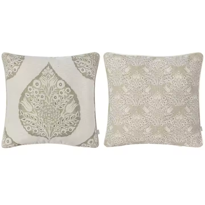 NAF NAF - 2 Fundas de cojin de decoración BLUE LEAF 100% algodón - 50x50 cm. - 1