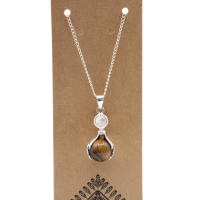 VivaEsencia – Colgante Ojo de Tigre con Baño de Plata | Protección Energética y Confianza | Amuleto para la Fuerza Interior y la Valentía | Joya Espiritual Hecha a Mano Ideal para Rituales, Meditación y Regalo de Bienestar Personal - details 2