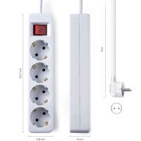 Banner - Base de enchufe 4 tomas con interruptor