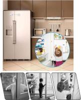 Candado blanco de 2 piezas para refrigerador con código - Candado infantil para refrigerador - Candado de combinación autoadhesivo para refrigerador - Cerradura de seguridad para puerta de refrigerador, armarios con ventana, roperos - Candado para bebés - - details 4
