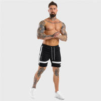 Shorts De Entrenamiento Para Hombre GITF Shorts De Correr Fitness Gym Basketbal Negro Pantalones De Sudor Con Estampado De Deporte - details 17