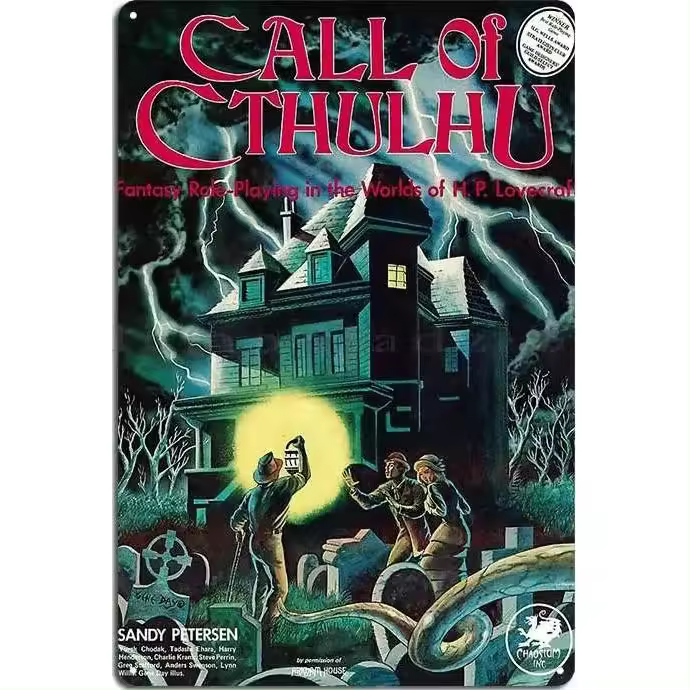CARTEL METÁLICO "CALL OF CTHULHU" (1ª EDICIÓN)     (kartele33.es) - 1