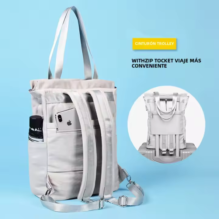 Mochila GRANDE impermeable para orden portátil, Bolso Escolar Unisex, Color sólido, japonés, BLA - 1