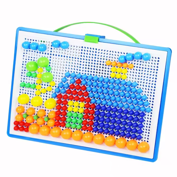 Bloques De Construcción De Setas Plásticas Para Uñas Juego Educativo Para Niños Color Cognición Juguetes Inteligentes Educativos - 1