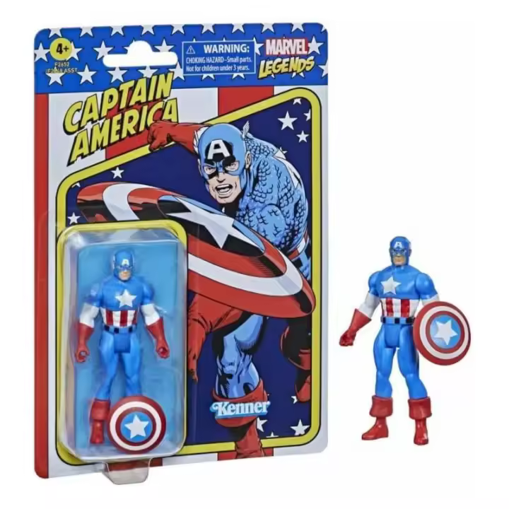 Hasbro Figura Capitán América 10 Cm Colección Retro 375 Marvel - 1