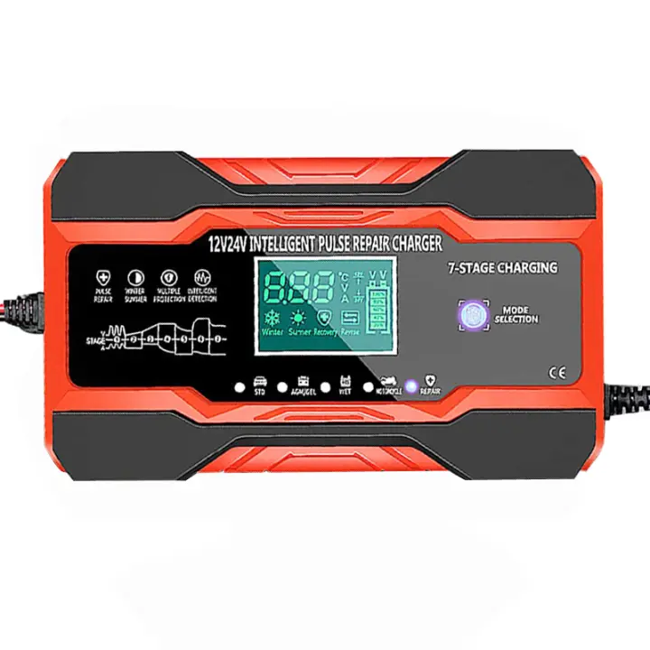 Cargador De Batería Para Coche EAFC 180W 10A Inteligente Y Rápido 12V -24V Reparación Por Pulso Para AGM GEL Células De Plomo Ácido - 1