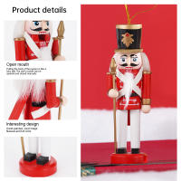 Juego De 5 Muñecos De Madera 12CM Nutcracker Guardia Soldado Colgante Decoración De Navidad Y Año Nuevo Artesanía Europea - details 1