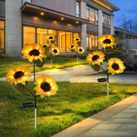 Lámpara Solar LED En Forma De Girasol Iluminación Decorativa Para Jardín Impermeable Luz De Paisaje Para Decoración De Hogar - details 1