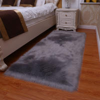Carpetas De Piel Suave De Oveja Imitación Alfombra Blanca Para Lado Del Cama Decoración De Sala De Estar Alfombras Rojas Para Sala De Estar Tapetes De Pelo De Cerdo - details 6
