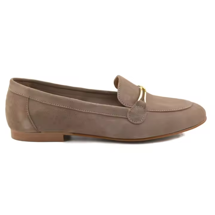 Mocasines taupé de piel by Casual Piel ante Piel Piel - 1