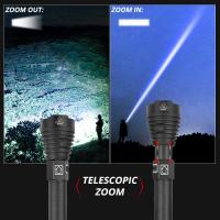 Linterna Táctica Recargable USB Super Brillante XHP90 Con Zoom Ajustable Lúmenes Altos Torcha Para Camping Y Búsqueda Resistente Al Choque Y Agua - details 2