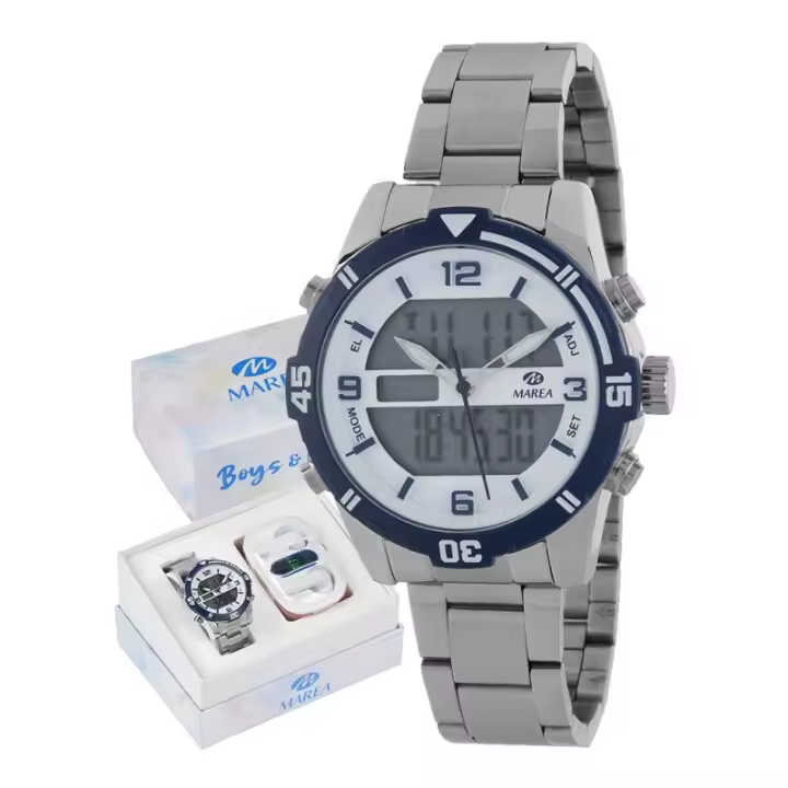 Reloj Marea Niño B35362/1 – Metal, 37mm, Blanco/Azul, Auriculares Bluetooth - 1