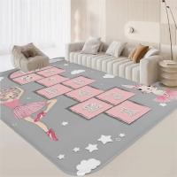 Alfombra De Entrada Con Estampado De Hopscotch De Dibujos Animados Lavable Antideslizante Para Sala De Estar Cocina Y Toilette - details 9