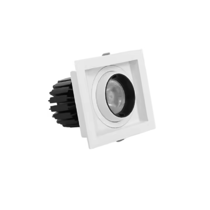 Ledkia Foco Downlight LED 7W COB Direccionable 360º Cuadrado Corte 82x82 Mm CRI90 Expert Color No Flicker - Ahorro Eléctrico - 1