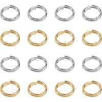 Anillos Para Llaves De Acero Inoxidable 200pcs Anillo Split De 5mm Dorado Y Color Acero Inoxidable Cadena De Llaves De Metal - details 0