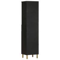 vidaXL Mueble de baño de madera maciza de mango negro 38x33x160 cm - details 3
