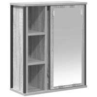 vidaXL Mueble de baño de pared con espejo gris Sonoma 50x21x60 cm - details 1