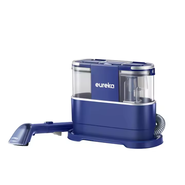 Eureka NEY100 Aspiradora para alfombras | Limpiador de manchas multisuperficie para alfombras, moquetas, tapicerías, escaleras y coche | Gran depósito de agua de 1,5L, AZUL - 1