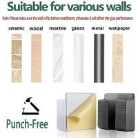 Organizador Multifuncional De Pared Para Bocinas Y Teléfonos Móviles 4 Piezas Soporte Para Control Remoto De TV Y Carga Sin Furar - details 5