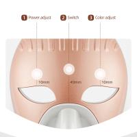 Máquina De Belleza Facial Y Cuello Sin Cable Con 7 Colores De Foton Máscara De Cuidado De Piel LED Rejuvenecimiento De La Piel Material Plástico - details 3
