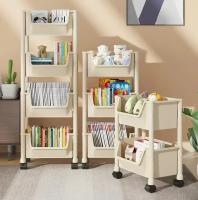 Estante De Ruedas Para Libros Y Almacenamiento En Rincón Para Cocina Sala De Estar Dormitorio Organizador De Baño Ecológico De Plástico - details 0