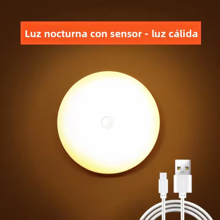 Lámpara Nocturna LED Con Sensor De Movimiento Recargable USB Para Armario De Cocina Escalera Y Armario Luz LED Inalámbrica Para Armario - 1