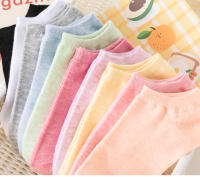 10 Pares/5 Pares De Calcetines Cortos Para Mujer En Algodón Colores Sólidos Transpirables Deportivos Veraniegos Delgados Calcetines De Barco - details 12