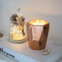 Vela con madera de pino, vela de soja natural para el invierno y el hogar, 65 horas de tiempo de combustión, oferta de olla de cerámica, 285G - details 0