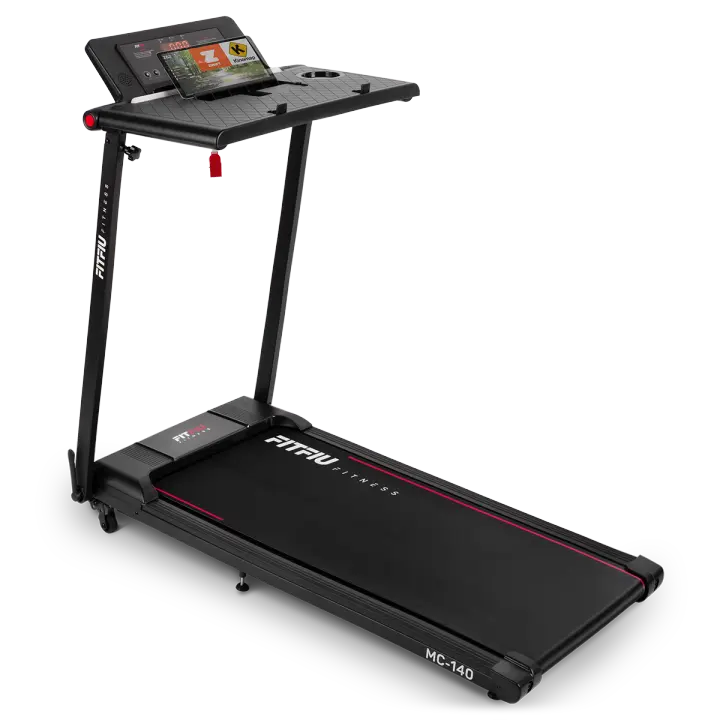 Cinta de correr con soporte para PC/tableta, 12km/h, conectividad app peso máximo 120kg - FITFIU Fitnes MC-140 - 1