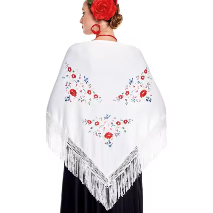 Mantón Blanco Bordado (Partilandia) - 1