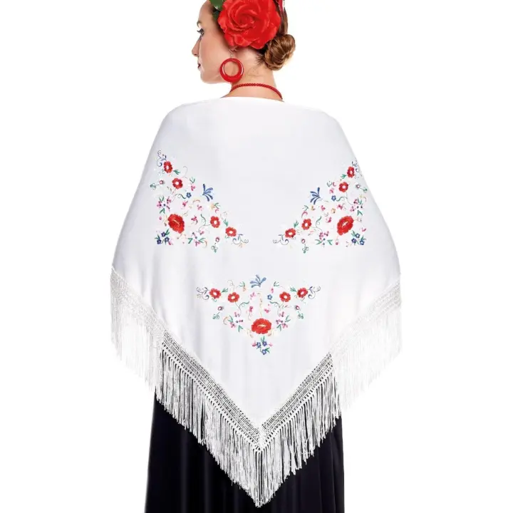 Mantón Blanco Bordado (Partilandia) - 1