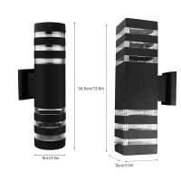 Lámpara De Pared Impermeable Con Inducción Doble Cabeza Para Jardín Y Courtyard LED Fuente De Luz Moderna E27 Incluida - details 5