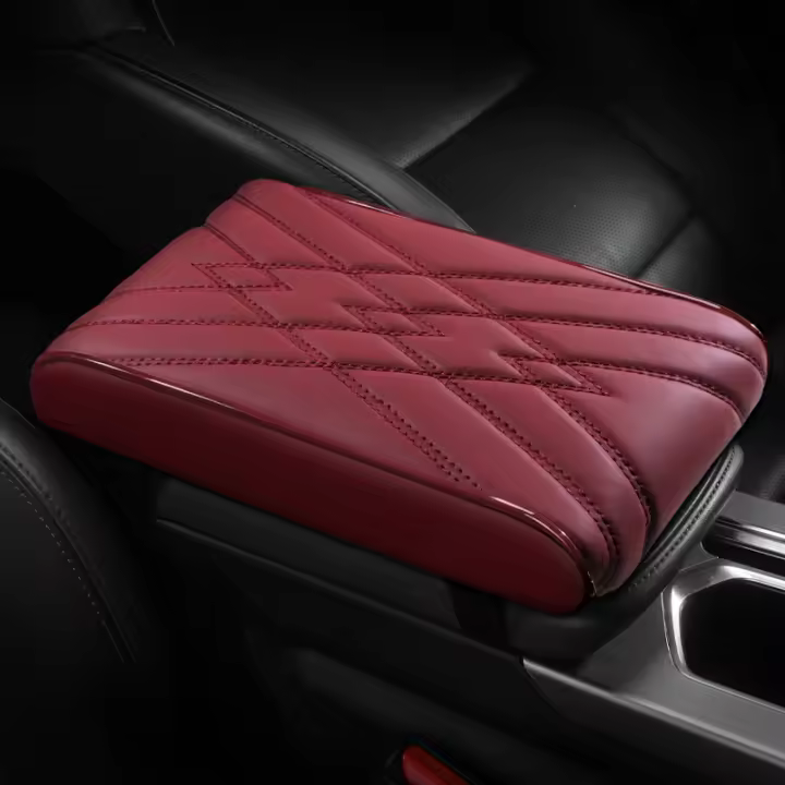 Cojín De Consola Central Para Coche Universal Cubierta De Cuero Impermeable Accesorios Decorativos Para Coche Cómodo Ajuste Para La Mayoría De Los Coches - 1