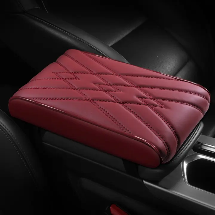 Cojín De Consola Central Para Coche Universal Cubierta De Cuero Impermeable Accesorios Decorativos Para Coche Cómodo Ajuste Para La Mayoría De Los Coches - 1