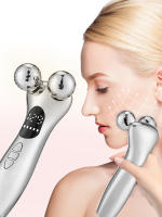 Rodillo facial, instrumento de belleza inteligente EMS, 12 modos, 9 velocidades, pulso 4D, instrumento de adelgazamiento facial, masajeador facial en V - details 6