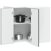 vidaXL Mueble esquinero cocina Lucca madera contrachapada en color Gris sonoma/Gris hormigón/Negro y más | almacenamiento funcional diseño moderno para baño dormitorio sala - details 2