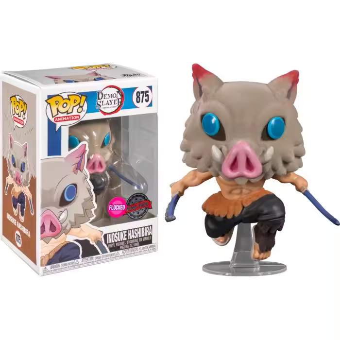 Funko pop Inosuke Hashibira Flocked 875 Demon Slayer - 1