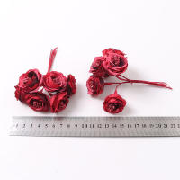 6PCS Rosas Artificiales De Seda Pequeñas Para Boda Decoración De Vaso Accesorio Para Novia Decoración De Hogar Y Dormitorio - details 3
